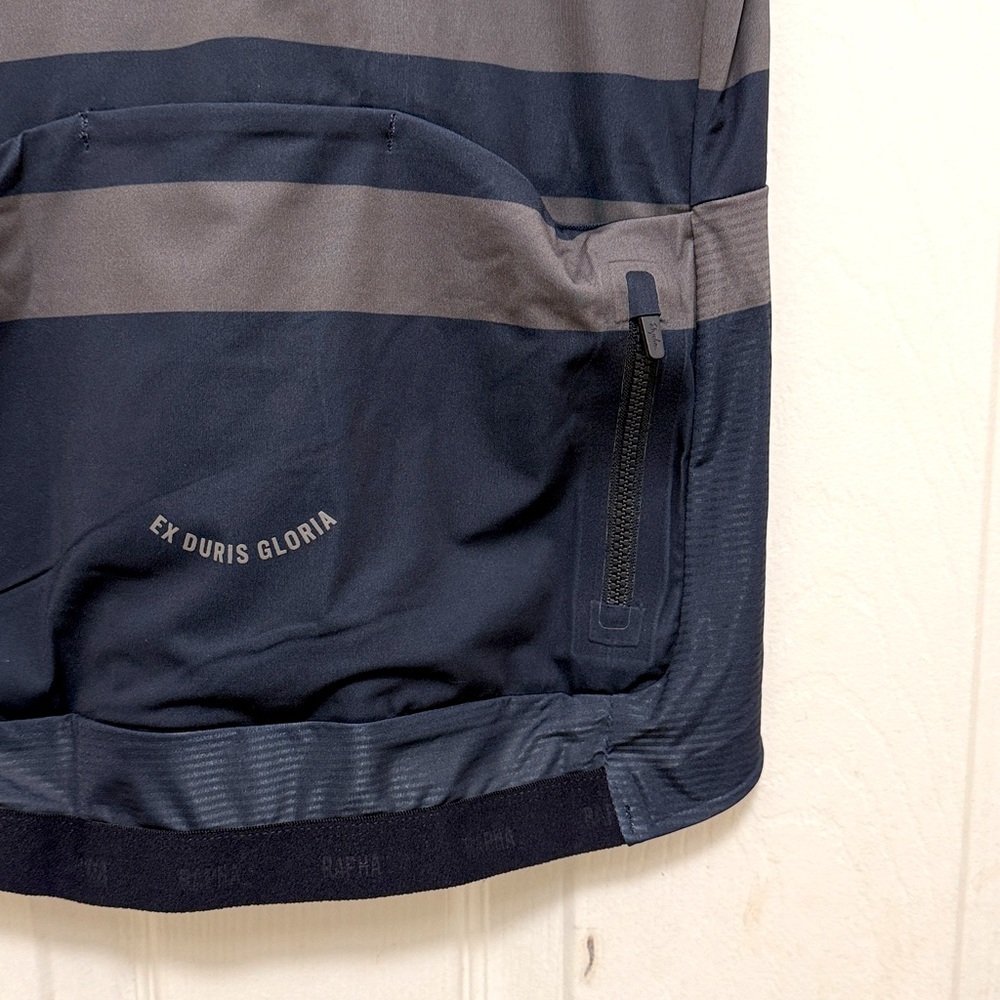 Rapha Women's Navy and Pink Striped RCC Jersey - Picture 5 of 7